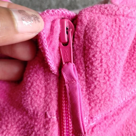 •L.L. Bean Child Vest Bright Pink Fleece Full Zip Sleeveless Jackets No Size Tag - Picture 9 of 16